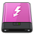 Pink Thunderbolt W Icon